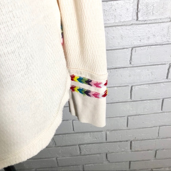 Free People Gemma Embroidered Top - Clean Ivory